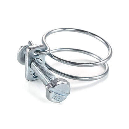 Galvanised Steel Double Wire Hose Clamps, 25mm-29mm