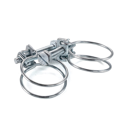 Galvanised Steel Double Wire Hose Clamps, 25mm-29mm