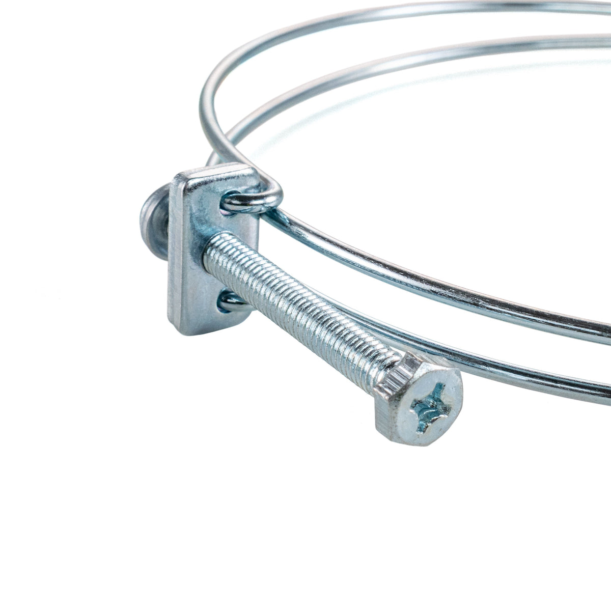 Galvanised Steel Double Wire Hose Clamps, 40mm-45mm