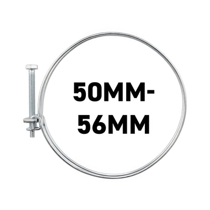 Galvanised Steel Double Wire Hose Clamps, 50mm-56mm