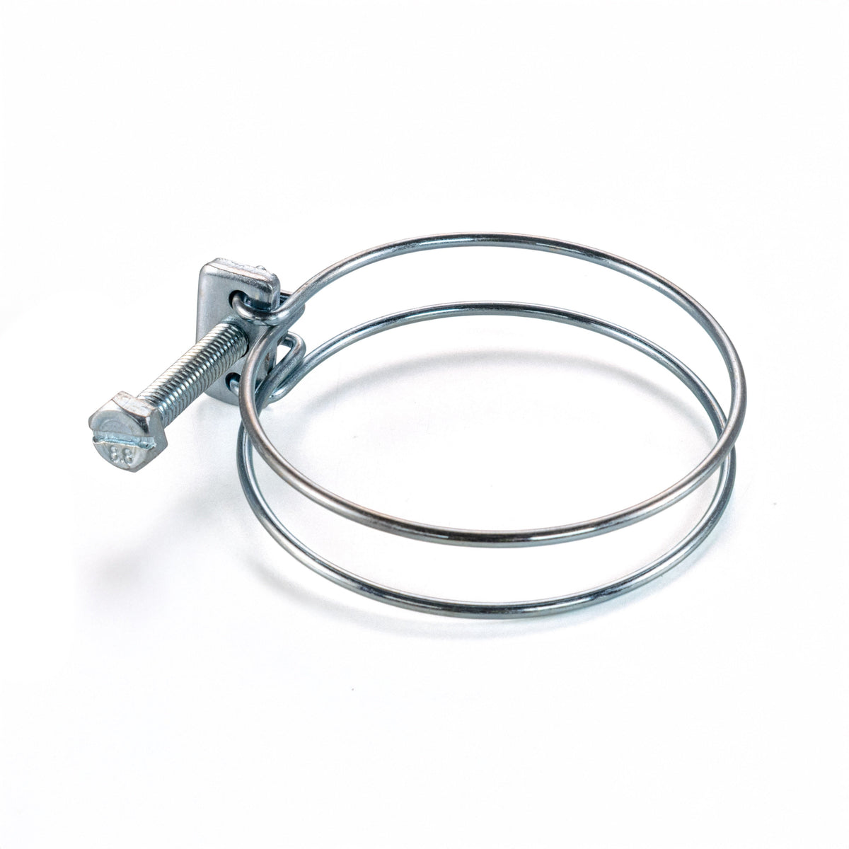 Galvanised Steel Double Wire Hose Clamps, 50mm-56mm
