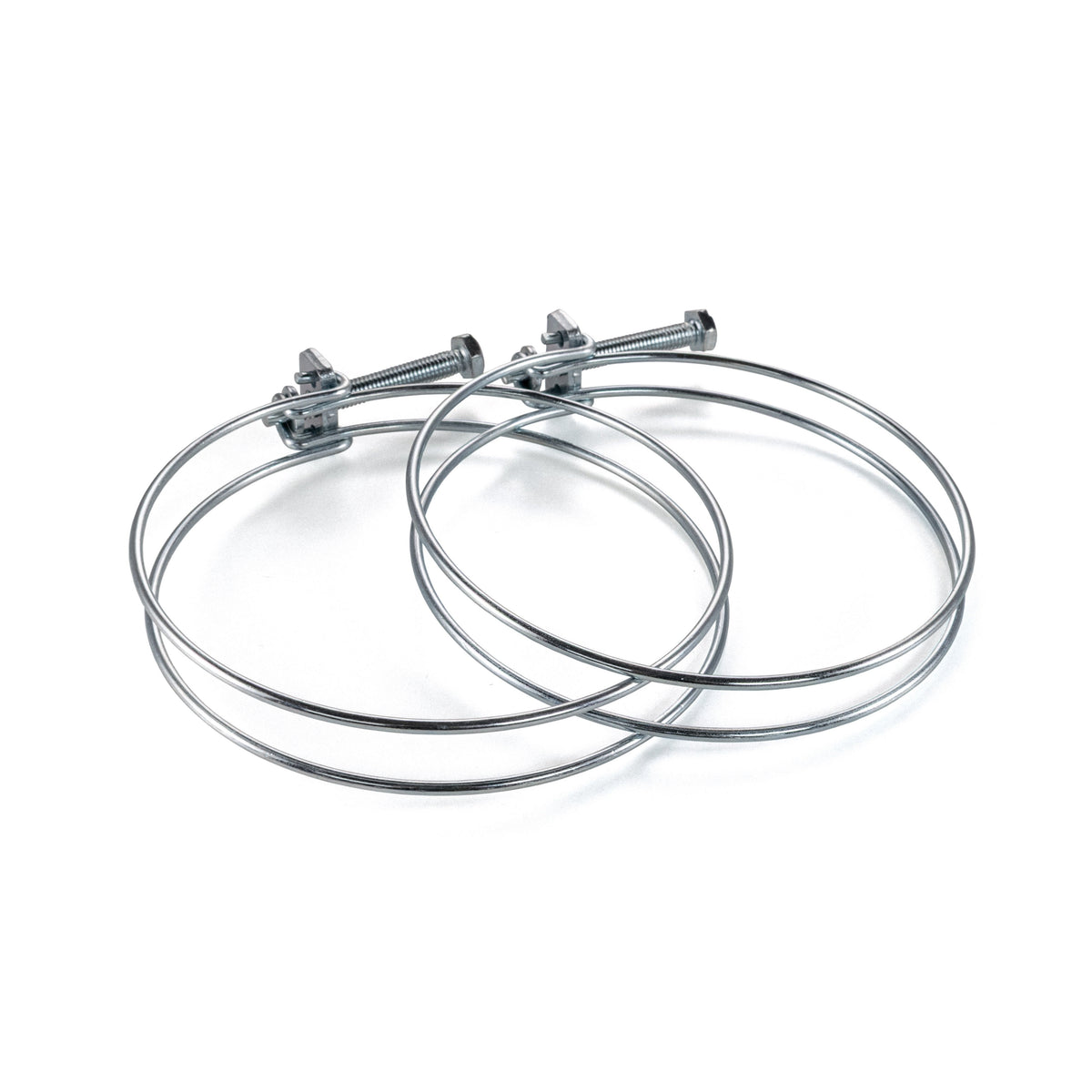 Galvanised Steel Double Wire Hose Clamps, 63mm-68mm
