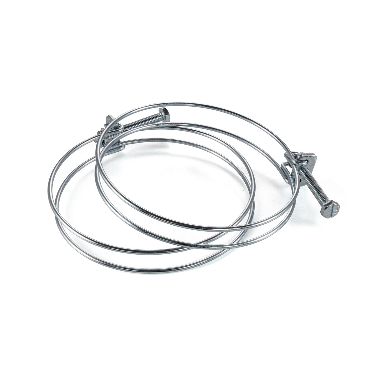 Galvanised Steel Double Wire Hose Clamps, 75mm-80mm