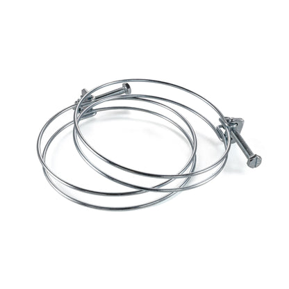 Galvanised Steel Double Wire Hose Clamps, 80mm-85mm
