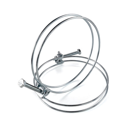Galvanised Steel Double Wire Hose Clamps, 80mm-85mm