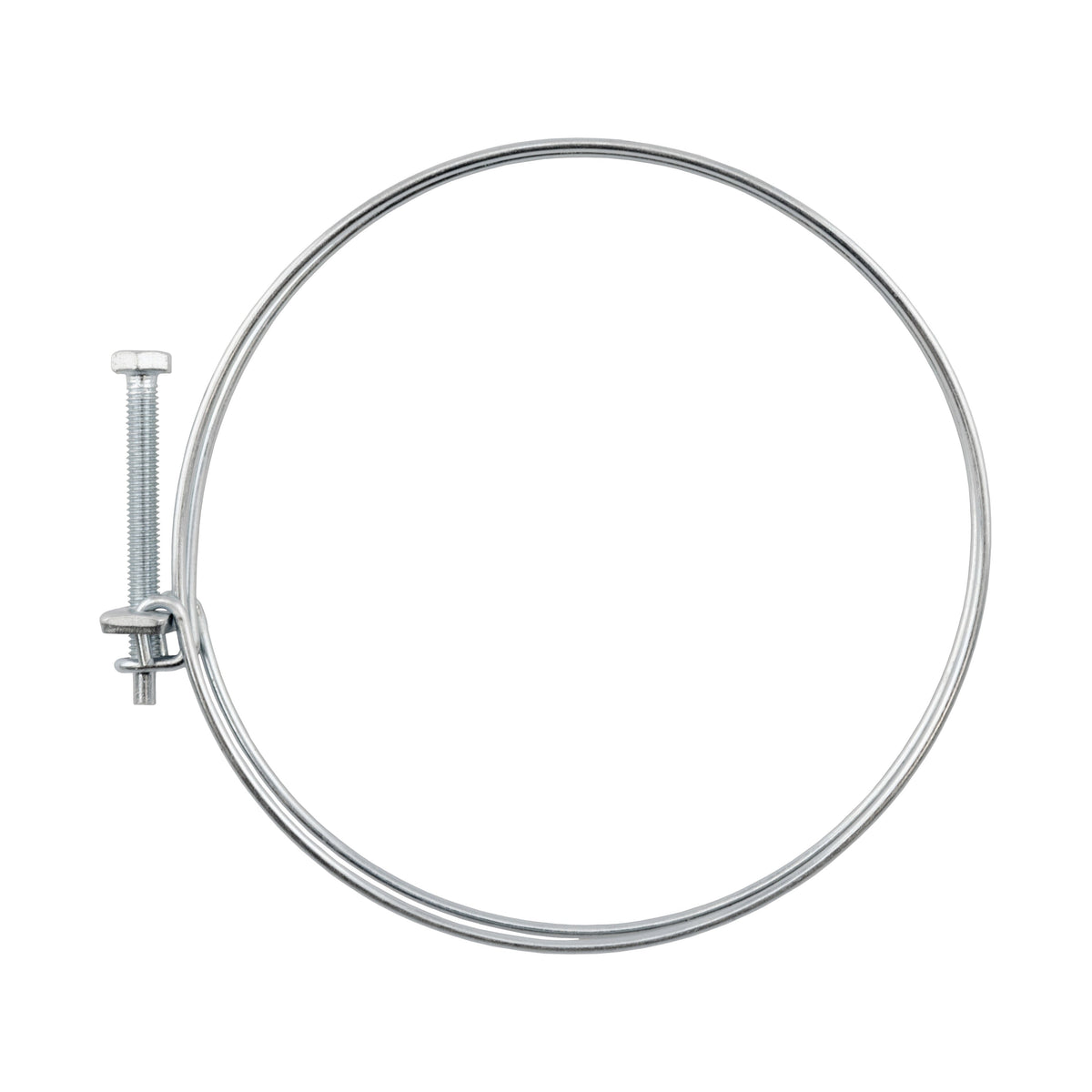 Galvanised Steel Double Wire Hose Clamps, 98mm-105mm