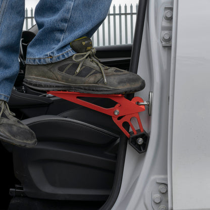 Type D Vehicle Car Door Step Up Ladder, Red