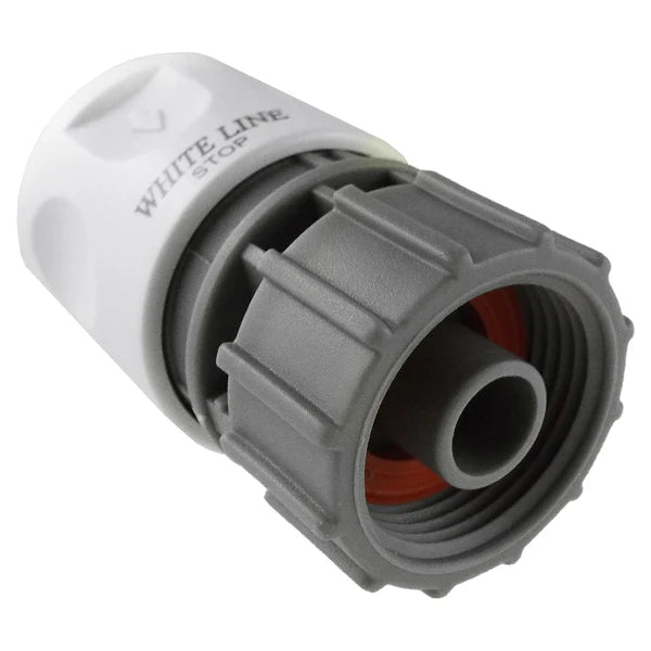 Female Hose Connector with 3/4" BSPF Thread, Grey