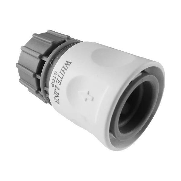 Female Hose Connector with 3/4" BSPF Thread, Grey