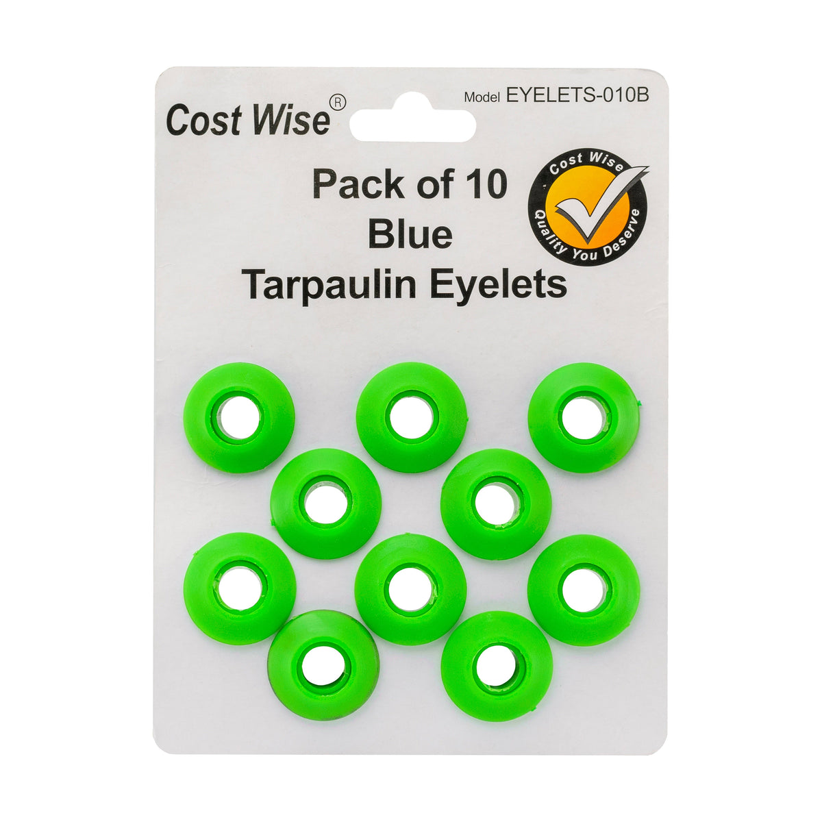 Repacement Tarpaulin Eyelets, Green Pack of 10