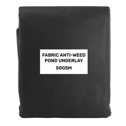 200gsm Black Flexible Pond Liner with Underlay, 1.5m x 5m