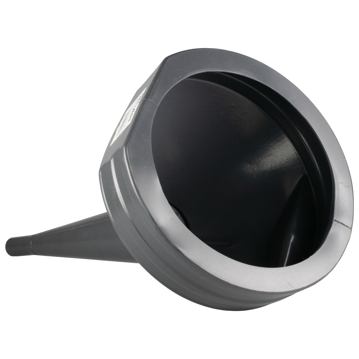 21cm Wide Mouthed Fuel Funnel with Angled Spout, Grey