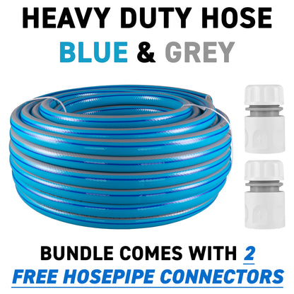 10m Supreme Plus 1/2" Blue Garden Hose-cart Extension Set