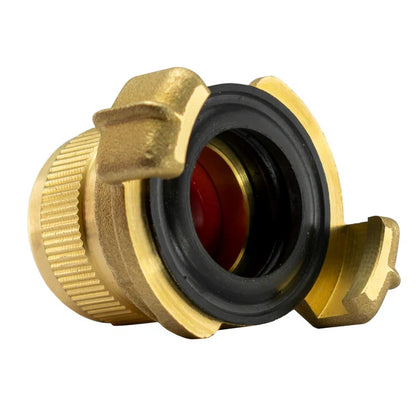 Brass GEKA Style Claw Female Hosepipe Connector, 1/2"