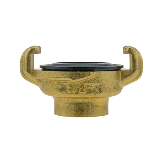 Brass GEKA Style Claw Hose Connector, 1/2" BSPF