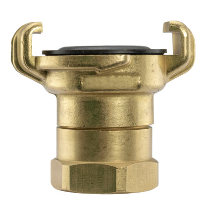 Brass GEKA Style Claw Swivel Hose Connector, 1/2" BSPF