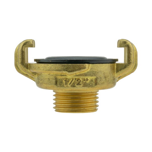 Brass GEKA Style Claw Hose Connector, 1/2" BSPM