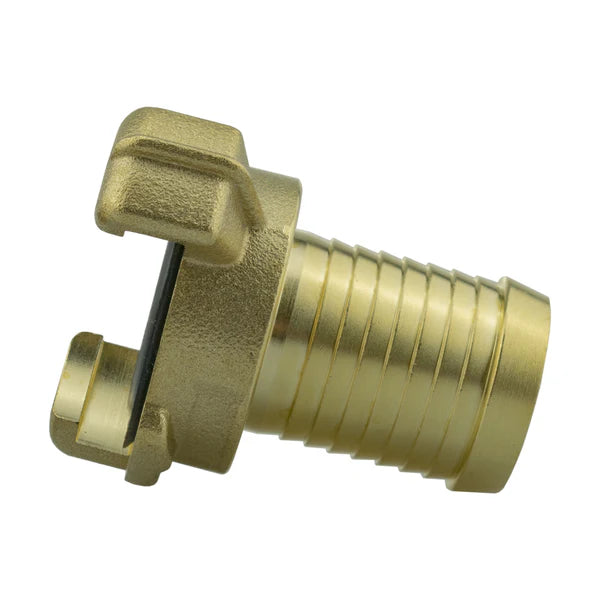 Brass GEKA Style Claw Hosetail Connector, 1"