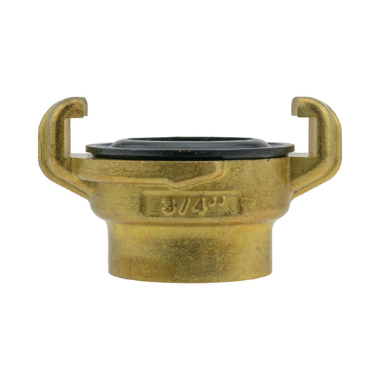 Brass GEKA Style Claw Hose Connector, 3/4" BSPF