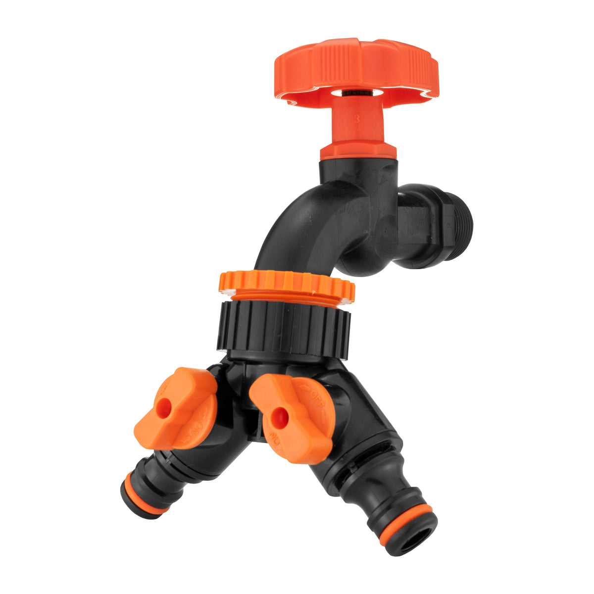 Black Garden Taps Quick Connect 1/2" and 3/4" BSP Single or Dual Outlet