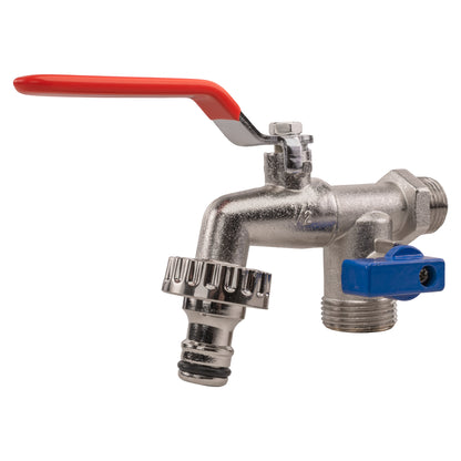 Quick Connector Dual Outlet Lever Tap, 1/2" BSP