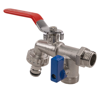 Quick Connector Dual Outlet Lever Tap, 1/2" BSP