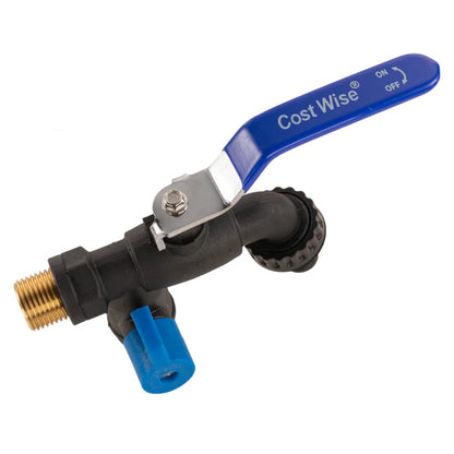 Nylon Quick Connector Dual Outlet Lever Tap, 1/2" BSP