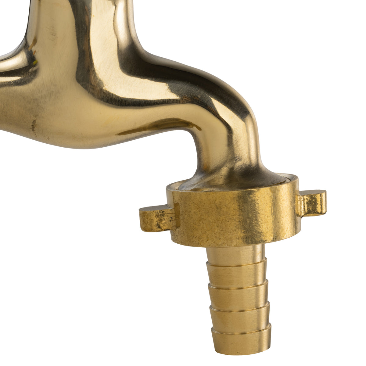 1/2" BSP Polished Vintage Style Bib Taps with Hosetail or Quick Connector Outlet