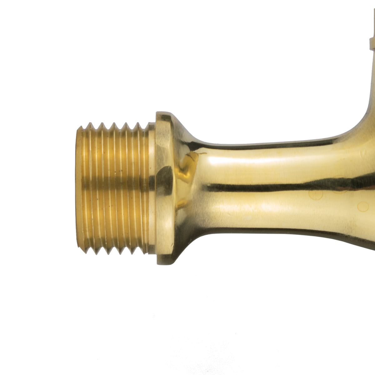 Polished Brass Barbed Bib Tap, 1/2" BSP x 15mm