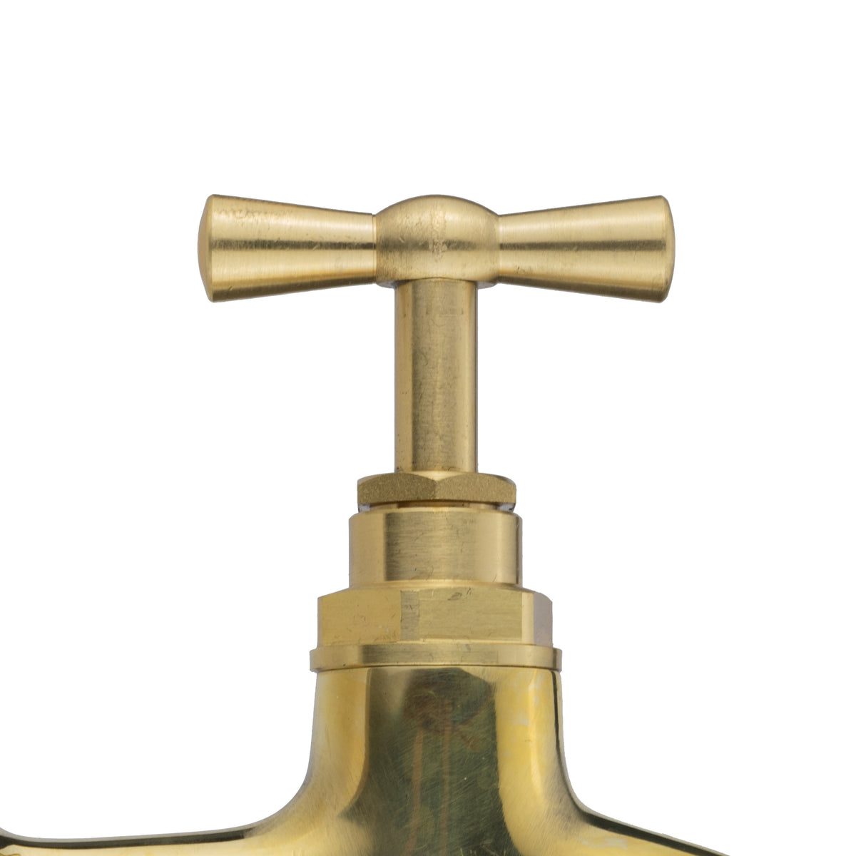 Polished Brass Barbed Bib Tap, 1/2" BSP x 15mm