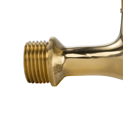 Polished Brass Quick Connector Bib Tap, 1/2" BSP