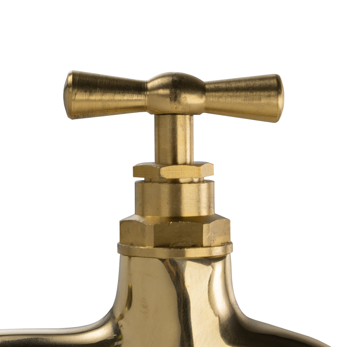 Polished Brass Quick Connector Bib Tap, 1/2" BSP