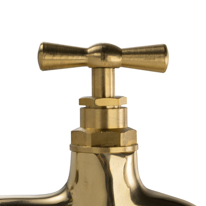 Polished Brass Quick Connector Bib Tap, 1/2" BSP