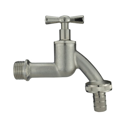Nickel Plated Brass PP-Barb Bib Tap, 3/4" BSP
