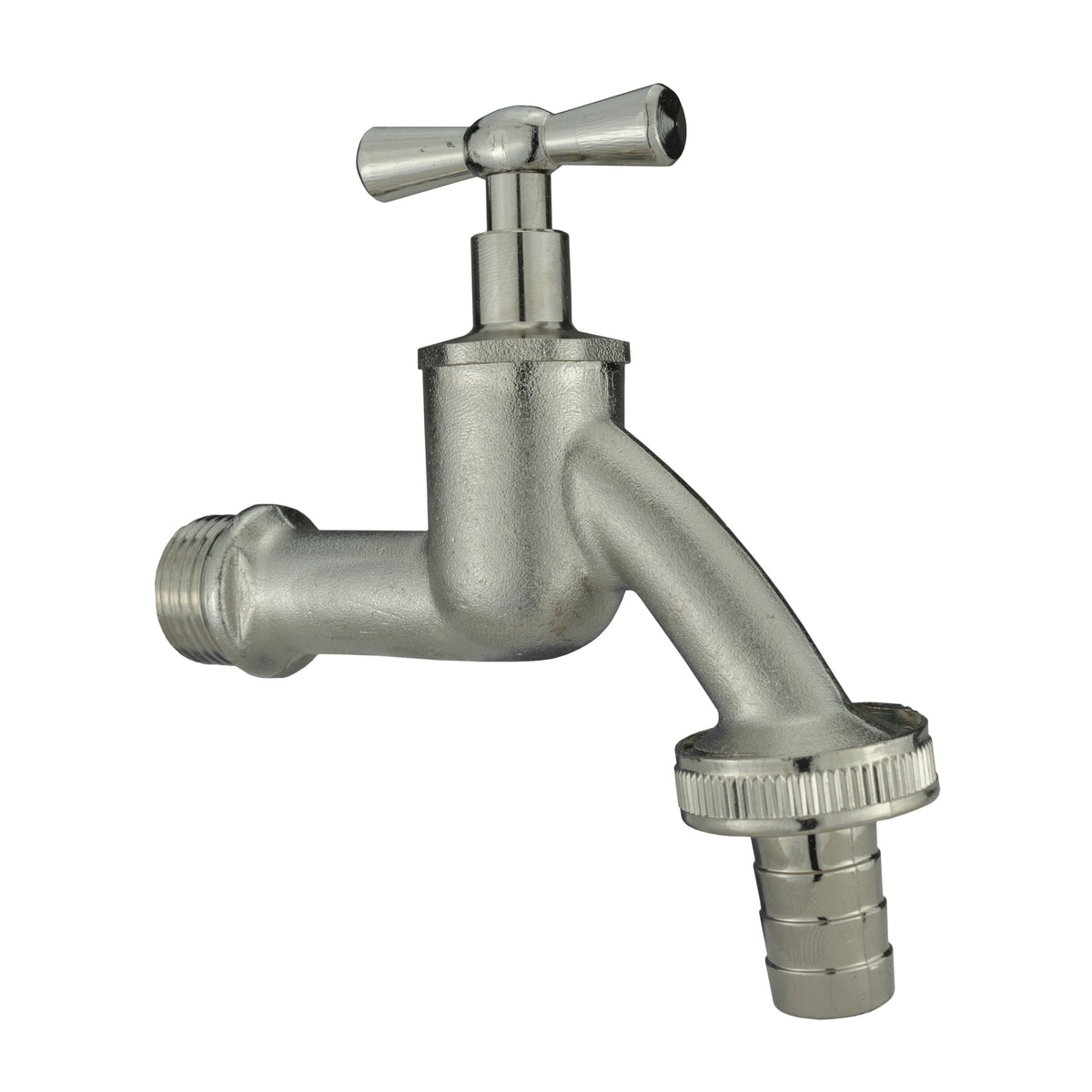 Nickel Plated Brass PP-Barb Bib Tap, 3/4" BSP