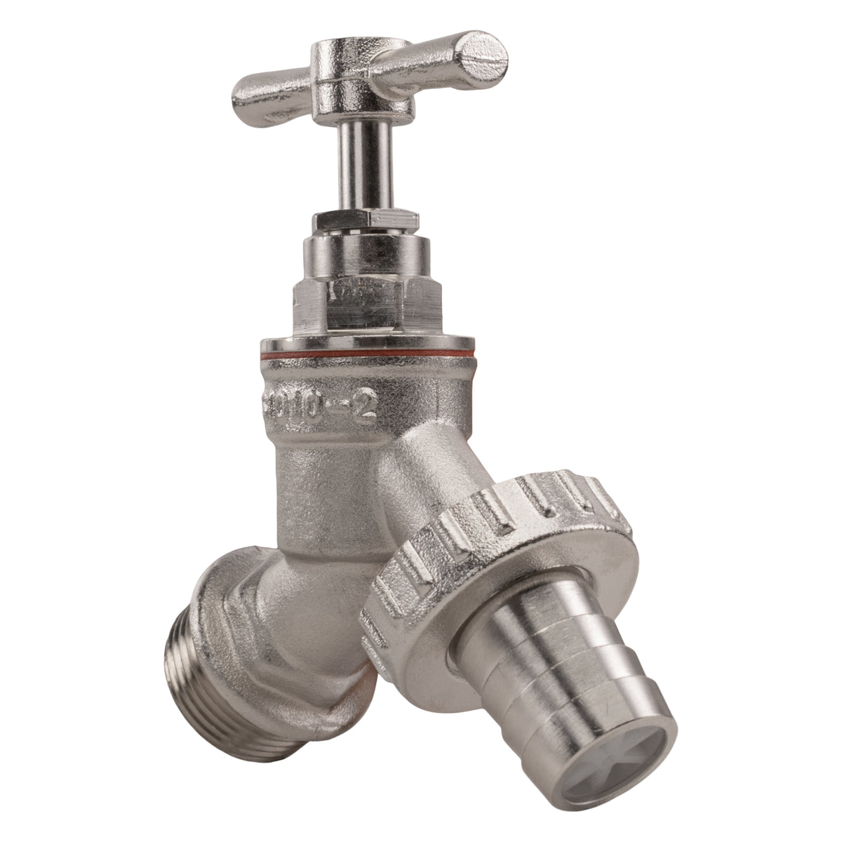 Nickel Plated Brass Barbed Bib Tap, 1/2" BSP