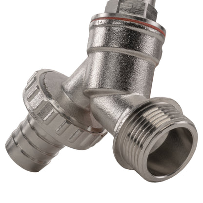 Nickel Plated Brass Barbed Bib Tap, 1/2" BSP