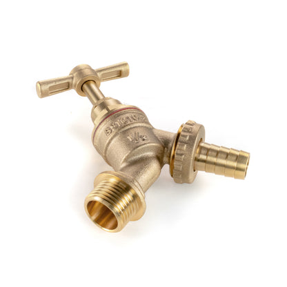Brass Barbed Bib Tap, 1/2" BSP