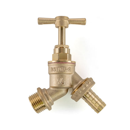 Brass Barbed Bib Tap, 1/2" BSP