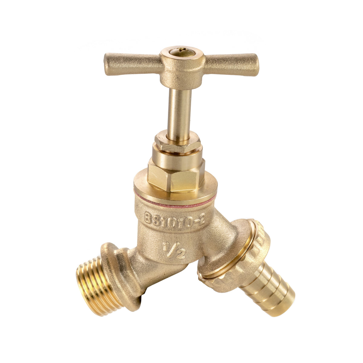 Brass Barbed Bib Tap, 1/2" BSP
