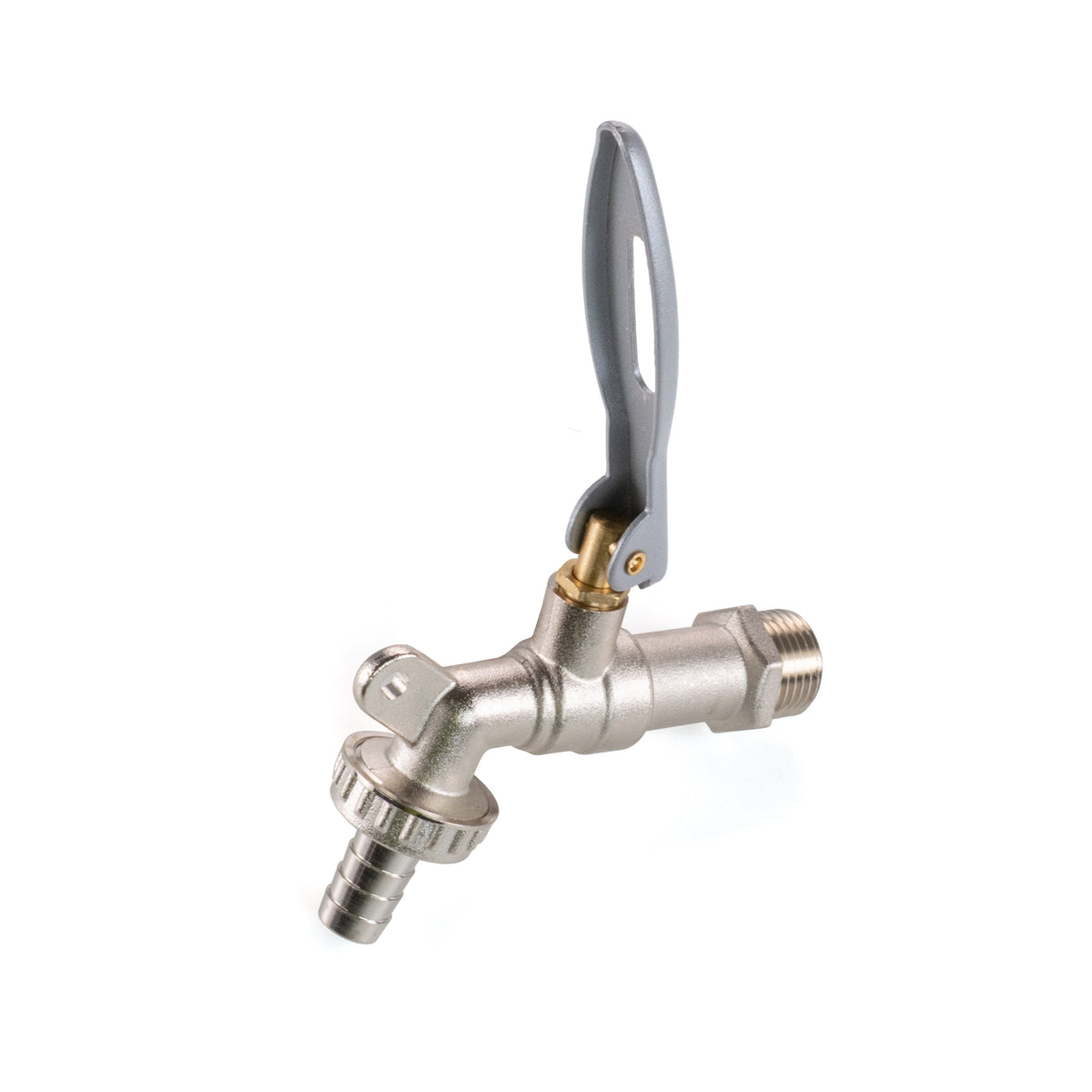 Brass Barbed Through Handle Lockable Tap, 1/2" BSP