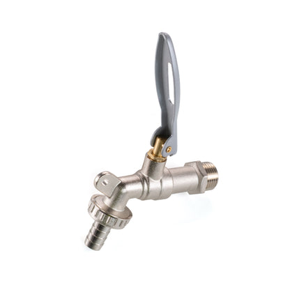 Brass Barbed Through Handle Lockable Tap, 1/2" BSP
