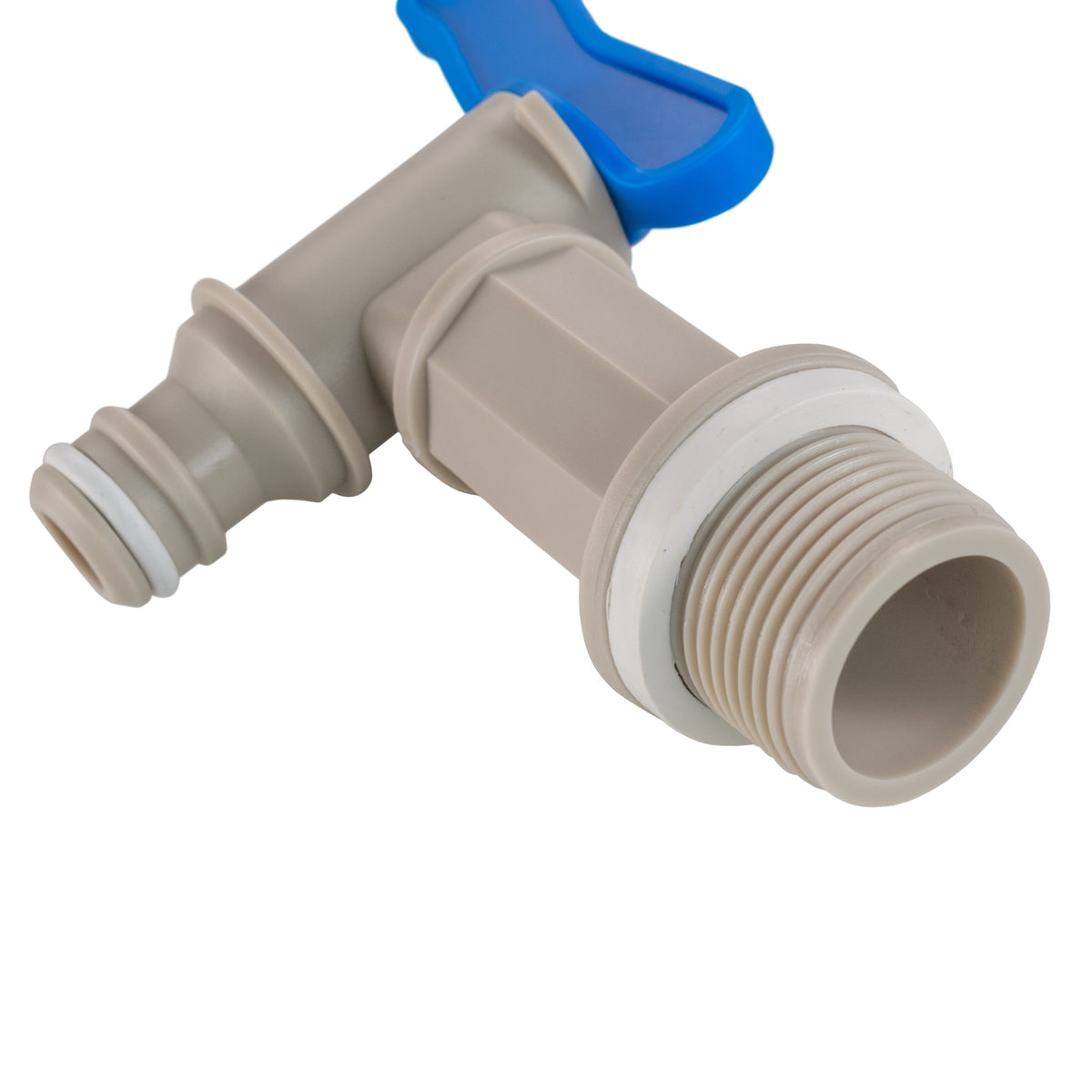 PP Quick Connector Tap with Washer, 3/4" BSP