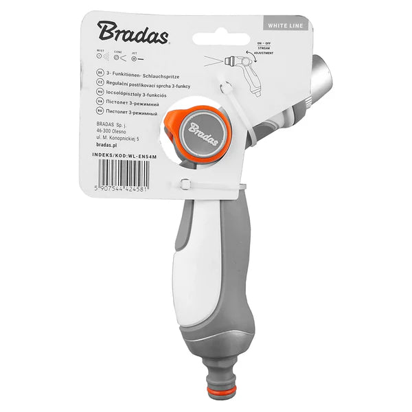 Grey & White Adjustable Flow Water Sprayer, EN54M