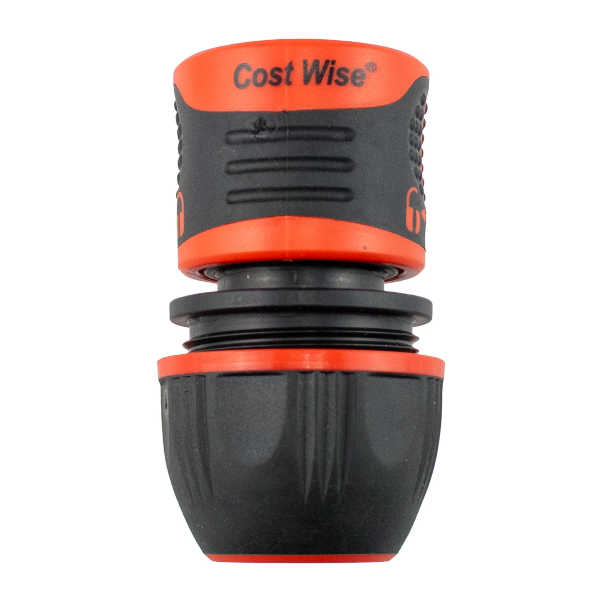 1/2" & 3/4" Female Hose Connector - Lockable Design, Black