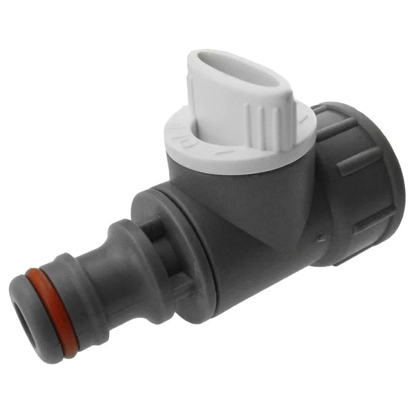 3/4" BSPF Valve with Quick Connector, Grey