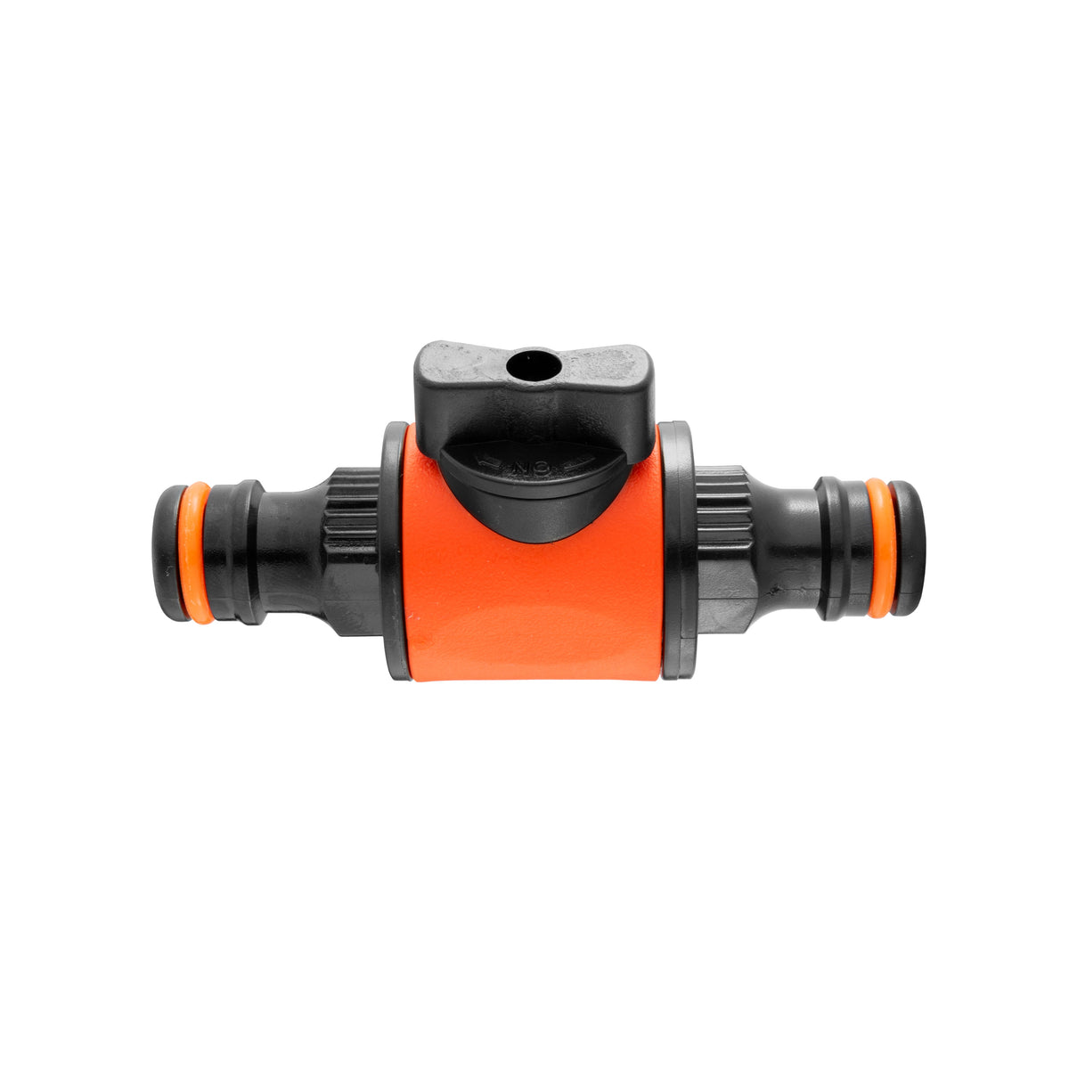In-Line Valve with Double Male Quick Connector, Black