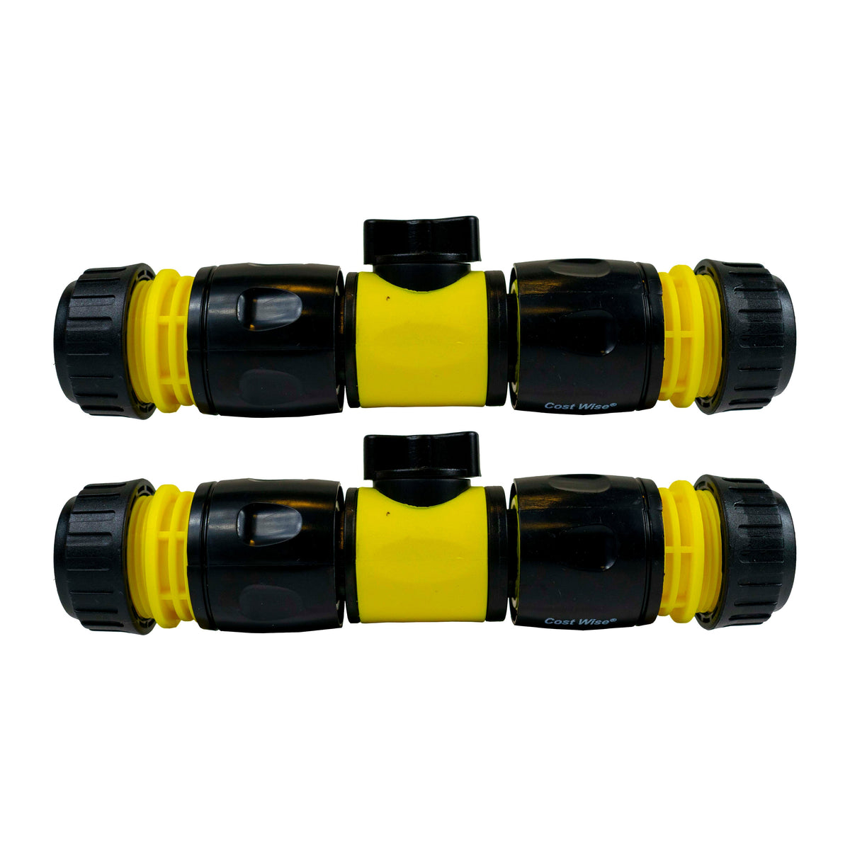 In-Line Valve with Quick Connectors - 6 Piece Set, Yellow