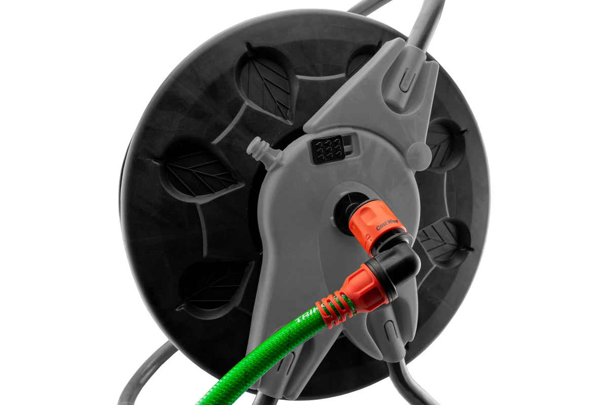 Hose Cart Elbow Connection Set with Royal Green Hose, 1/2"
