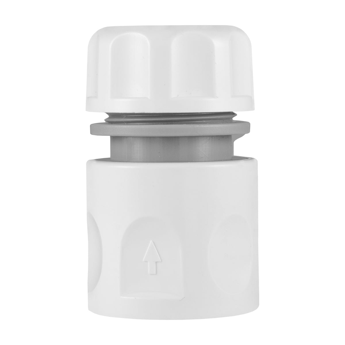 1/2" Female Hose Connector With Stop, Grey
